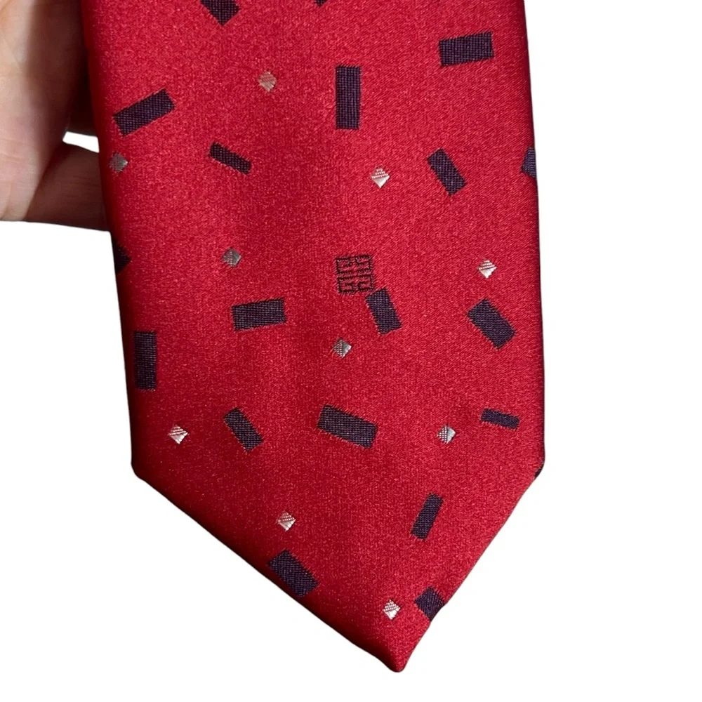 Givenchy Monsieur Red Logo Tie
